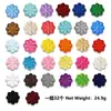 Pegatinas de Tela Bordadas de Flores de 64 Colores de Gran Venta Transfronteriza con Respaldo Adhesivo, Pegatinas de Tela sin Planchar ni Coser para Decoración de Ropa y Sombreros al por Mayor