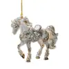 Colgante Decorativo de Caballo Galopante Dorado Hermoso Transfronterizo de Acrílico Regalo de Vacaciones Llavero de Mochila Auto-Diseñado