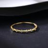 Anel de Argola PAG & MAG para Mulheres Anel de Prata S925 Dourado Fino com Zircônia Pequeno Fresco e Bonito Simples na Moda
