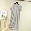 Vestido midi de cuello redondo con volantes de seda helada para mujer, talla grande, cómodo, suave, elegante, color liso, sin cierre, fresco y dulce