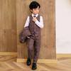 Traje infantil a cuadros coreanos, traje pequeño, abrigo, disfraz de actuación, vestido de presentación de piano para niños, otoño e invierno, nuevo