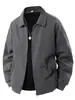 Chaqueta Simple Americana Primavera Otoño Hombres Solapa Chaqueta de Trabajo Tendencia Casual Versátil Top Chaqueta Cardigan Hombres