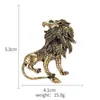 Moda Europeia e Americana Broche de Tigre Retrô Ano do Tigre do Zodíaco Pin Comemorativo de Liga de Diamante Broche Decorativo Unisex