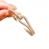 Pulsera Abierta de Cadena con Circonita Bañada en Oro Real Pulsera de Moda Simple Retro Europea y Americana Joyería de Lujo Ligero de Alta Gama para Mujeres