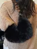 Yaozi 2026 bolso de felpa de moda para principios de otoño, bolso de hombro de gran capacidad, bolso de felpa para debajo del brazo, bolso con forma de dumpling