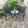 Cadeira de Lazer para Jardim de Villa Externa Transfronteiriça Conjunto de Mesa e Cadeiras de Metal Mesa e Cadeiras de Madeira Resistentes à Água e ao Sol Anti-Podridão