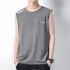 [Entrega rápida] Camiseta sin mangas de secado rápido para hombre, de seda helada, deportiva, holgada, para correr, entrenamiento, fitness