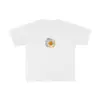 Camiseta de Manga Corta Pesada 100% Algodón para Hombre, 220g, Corte Holgado, Talla Grande, Estampado de Huevo Pochado, Estilo Retro Americano, Top de Moda para Hombre