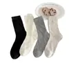 Calcetines retro de estilo coreano con patrón calado para mujer, calcetines de algodón sin costuras, calcetines finos hasta la mitad de la pantorrilla, calcetines transpirables apilables