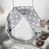 Diadema Cruzada Estilo Nuevo Retro Estampado de Lunares, Diadema de Satín de Alta Gama, Diadema Elástica Moderna y Versátil