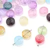 Lollipop de esmalte de color vidrio degradado material DIY accesorios de joyería pulsera pulsera colgante colgante llavero al por mayor