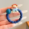 Goma para el Cabello de Dibujos Animados Oso Pequeño para Niñas Alta Elasticidad No Daña el Cabello Cuerda para la Cabeza Moño de Niña Pequeña Accesorio para el Cabello Banda de Goma