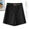 Shorts de Traje para Mujer 2026 Verano Nuevo Cintura Alta Adelgazantes Caída Suelta Delgados Pantalones de Corte A Versátiles Casuales de Longitud Media
