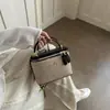 2026 Novo Estilo Bolsa de Ombro Transversal de Verão com Textura de Caixa Tecida para Mulheres Pequena Quadrada para Mulheres