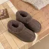Novos Sapatos de Pelúcia Forrados com Pelo Outono Inverno 2026 Botas de Neve para Mulheres Sapatos Quentes de Algodão Solado Grosso Tecido Espessado
