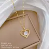 [Aço titânio] temperamento personalizado moda simples presente de aniversário ins amor clavícula micro-incrustado colar colar coreano