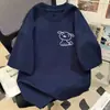 Camiseta de Manga Corta de Seda de Leche para Hombre y Mujer 2026 Nueva Tendencia Holgada Casual Dibujos Animados Sencilla Camiseta Top en
