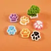 Patas de Gato Desenho Animado Fofas, Acessórios DIY Feitos à Mão, Capas de Celular com Cola Cremosa, Presilhas de Cabelo, Fivelas de Sapato, Patches para Decoração de Bonecas Venda por Atacado