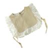 Servilleta de Babas para Bebé Nueva, Babero de Encaje con Volantes de Moda, Chaleco de Princesa, Blusa de Algodón con Encaje para Bebé de Moda