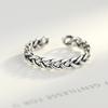 Pag&Mag Anillo de Plata Tailandesa S925 Estilo Coreano Simple con Forma Torcida Moda Retro Ajustable Anillo Abierto al por Mayor