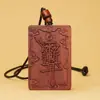 Colgante de Madera Fulminada Estilo Xiangyun Pez Yin-Yang Doble Cara con Talismán de Cinco Truenos Púrpuras, Herramienta Ritual Taoísta de Madera de Azufaifo Fulminada Venta al por Mayor