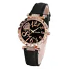Popular Set de Joyería de Reloj para Mujer Correa de Diamante Reloj de Cuarzo Pulsera de Mariposa Conjunto de Collar Pendientes Anillo