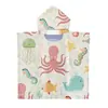 Toalla de Playa Personalizada Transfronteriza para Niños con Capa con Capucha, Toalla de Playa que se Puede Usar para Nadar, Toalla de Baño Estampada, Bata de Baño