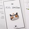Acessórios de joias coreanas DIY K ouro gota de óleo liga pingente pequeno pingente de pulseira face grande série Cabeça de Gato