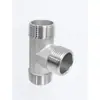 Acero Inoxidable 304 Rosca Macho Tes Recta Tes Roscada Accesorios de Tubería Conector de Baño Tes Reductora Rosca Interna Tes Pequeña Mediana Diámetro Diferente