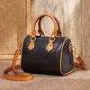 Bolso cruzado vintage hecho a mano con curtido vegetal, Bolso Boston de cuero genuino para mujer, Bolso de mano de gran capacidad nicho para la ciudad, Estilo commuter