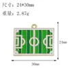 Fútbol Copa del Mundo Dibujos Animados Aleación Esmalte Colgante Accesorios Llavero DIY Cadena de Teléfono Accesorios para Collar Encanto