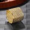 Hebilla para Servilleta Tejida con Patrón de Esterilla Textura Cóncava Hebilla para Servilleta de Banquete Occidental de Hotel Clásico Estilo Europeo Mesa de Boda