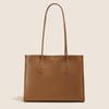 Bolso de mano para mujer, de gran capacidad, con diseño de nicho, de tejido texturizado, de piel auténtica, bandolera de moda para uso diario.