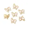 Colgante de Mariposa de Aleación con Goteo de Aceite y Perlas, Pendientes de Joyería Hechos a Mano para Bricolaje, Pulseras, Collares, Accesorios