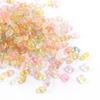 4X6mm Contas de Amendoim Acrílicas Fosco Degradê com Glitter Contas de Arroz Corrente para Celular DIY Colar Pingente de Joia