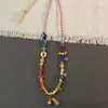 Cosas Buenas Suceden Collar Trenzado de Cuerda Colorida Dopamina Estilo Tíbet Estilo Étnico Bloqueo de Color Cosas Buenas Cacahuates
