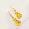 Bolsa de Dinheiro Estilo Étnico Exquisita Ábaco Gancho de Orelha Dourado Argola de Orelha Brilhante Fashion Retrô Argola de Orelha Elegante Versátil Presente para a Mãe
