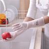 Limpieza del Hogar Guantes de Lavar Platos de Cocina Patrón Imprimible Lavar Ropa Impermeables de Plástico Caucho Caucho Guantes