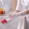 Guantes de Plástico de Goma Impermeables con Patrón Imprimible para Lavar Platos, Limpieza del Hogar, para Mujer