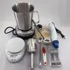 Kit de Olla Calentadora para Derretir Kit de Olla para Derretir Chocolate Jabón Lápiz Labial Cera de Aromaterapia Olla para Derretir Cera de Acero Inoxidable Olla para Verter Cera