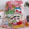 Manta Fofa do Crayon Shin Manta de Soneca para Crianças do Jardim de Infância Cobertor de Cama Dormitório de Estudante Cama Cama Manta de Cama Uso Duplo