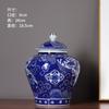 Florero de Porcelana Azul y Blanca Hua Teng Xi Zi Frasco General Estilo Chino Nuevo Retro Antiguo Cerámica Florero Arreglo Floral Hidropónico Adornos