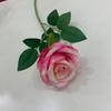 Rosa individual al por mayor flor artificial rosa flor falsa al por mayor boda flor de mano decoración comercio exterior transfronterizo rosa venta caliente
