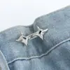 Hebilla de Cintura de Estrella de Cuatro Puntas, No Necesita Clavos ni Costura, Botón de Cintura Desmontable, Reductor de Talla de Cintura para Jeans, Herramienta para Ajustar la Cintura