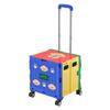 Carrito de Compras Plegable Evil Fleece Carrito de Supermercado Carrito de Cuatro Ruedas para Exterior Carrito de Compras Portátil