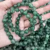 Suministro en Vivo de Cuentas Sueltas de Piedra Natural, Pulsera de Jade Verde, Pulsera de Jade Azul Agua Unisex