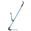 Suporte de vara de pesca em liga de alumínio personalizado, suporte de vara de pesca de uso duplo, suporte de torre com inserção no solo para caixa de pesca Diamond Black