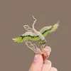 Broche de Garça com Nuvem Auspiciosa Estilo Antigo Elegante de Alta Qualidade Versátil Broche de Moda Acessório de Pin para Cheongsam Hanfu Terno