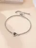 Pulsera de Cadena de Caja de Acero Inoxidable Personalizada con Proyección de 100 Idiomas Te Amo, Imagen a Color de Alta Definición