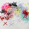 20 Laços Mini de Fita Fina para Decoração de Bolo, Enfeites Festivos para Assados e Sobremesas, Acessórios Florais para Balões